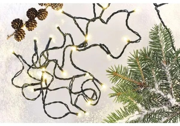 Catena LED da esterno natalizia 120xLED/17m IP44 bianco caldo