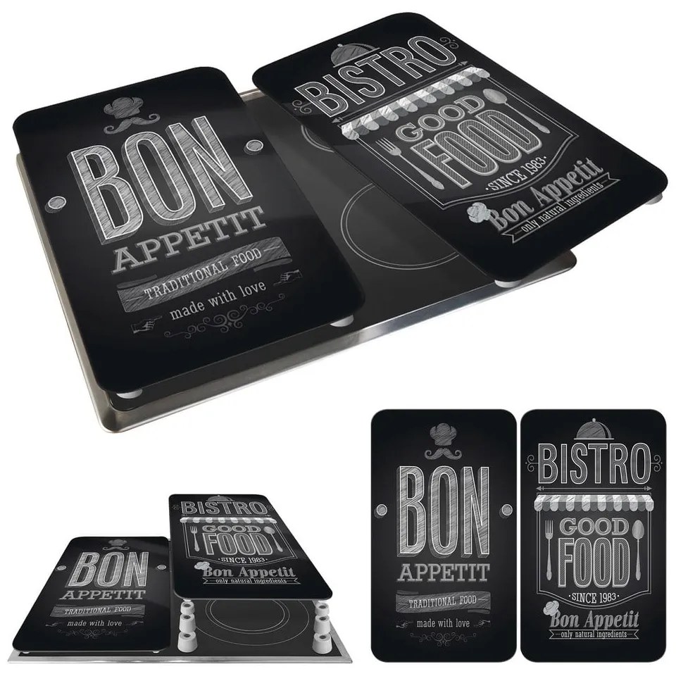 Set di 2 copri stufe in vetro, 52 x 30 cm Bon Appetit - Wenko