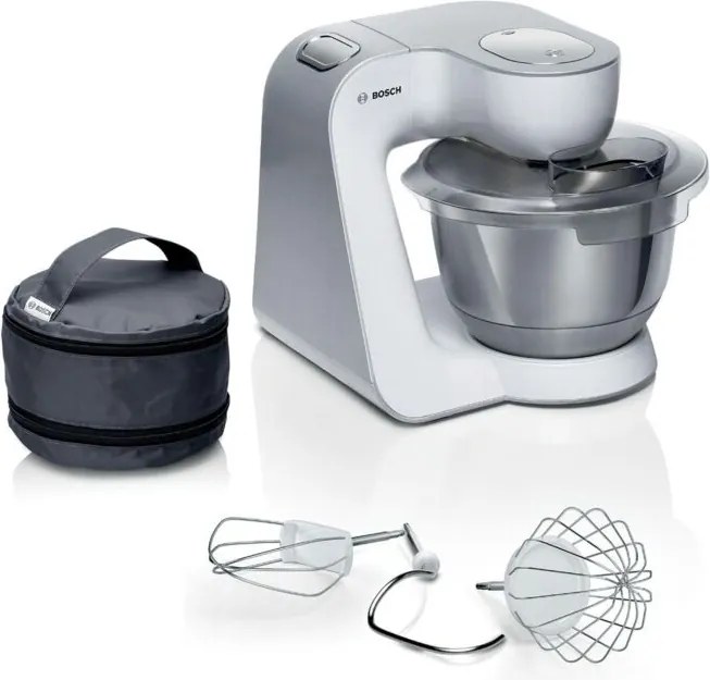 Bosch Serie 4, Robot da cucina, MUM 5, 1000 W, bianco, argento, MUM58200