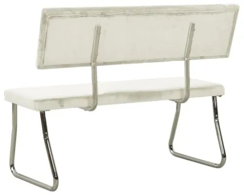 Panca 110 cm in Velluto Bianco Crema
