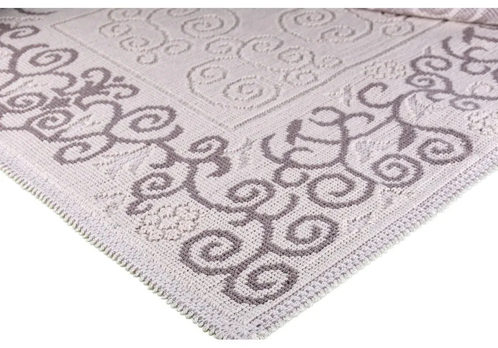 Tappeto in cotone grigio e beige , 60 x 90 cm Orkide - Vitaus