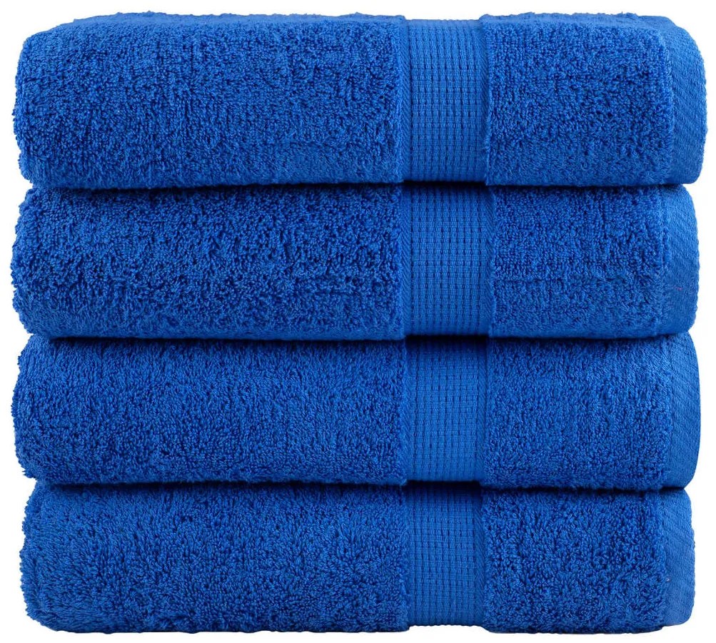 Asciugamani Da Bagno Solund 4 Pz Blu 100x150 Cm 600gsm /