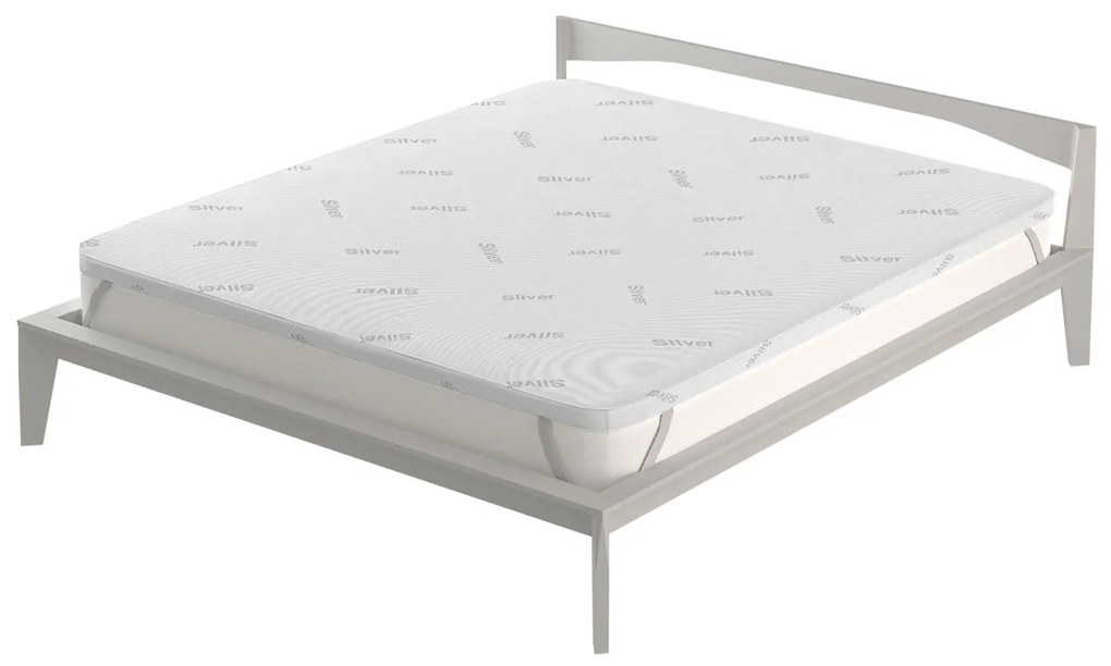 Topper matrimoniale in memory silver Datex