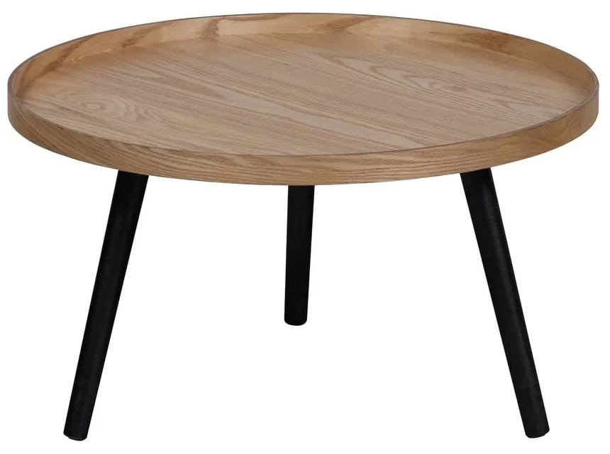Tavolino beige e nero , ø 60 cm Mesa - WOOOD