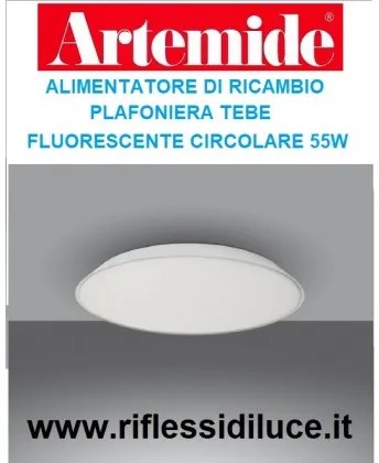 Artemide alimentatore di ricambio per febe fluorescente circolare 55w