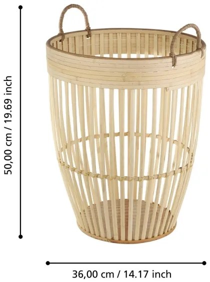Eglo 426512 - Cestino decorativo NARAHA 50x36 cm bambù