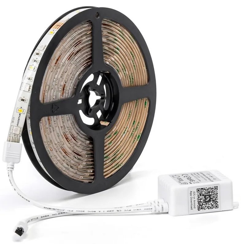 Aigostar - Striscia LED RGB dimmerabile 6,5m 16,5W 12V 3000K Wi-Fi