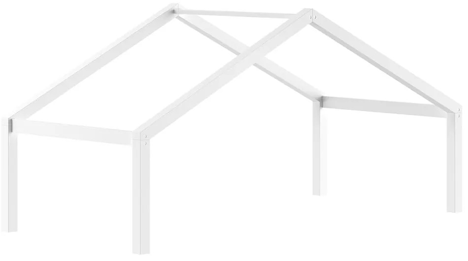 Letto per bambini in legno di faggio bianco 90x200 cm Forrest - Vipack