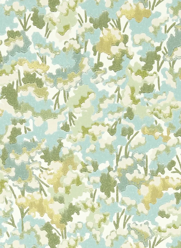 Harlequin Carta da parati Tree Tops - Honey/ Clover/ Sky