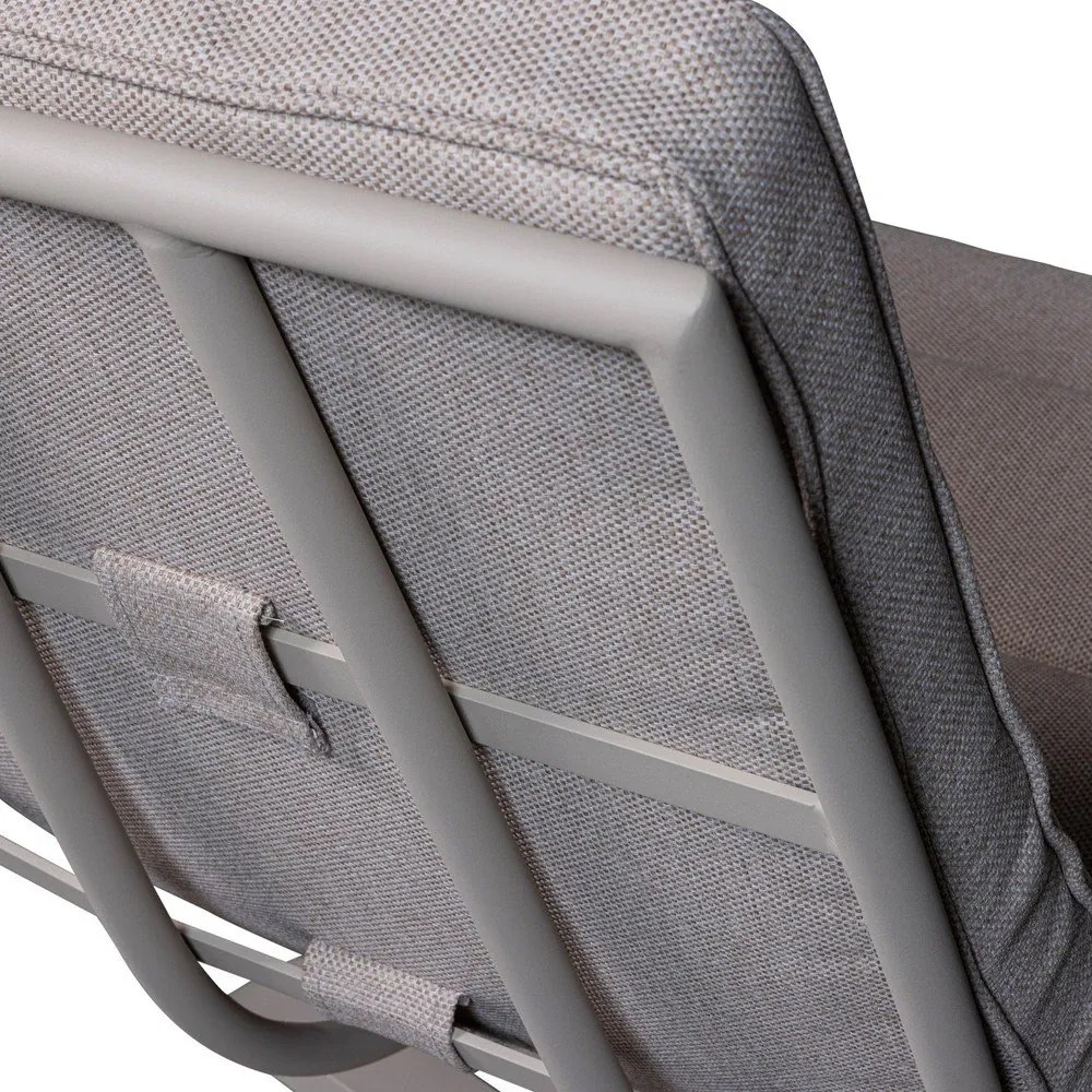 Sedia da giardino in metallo grigio chiaro Coosa - Exotan