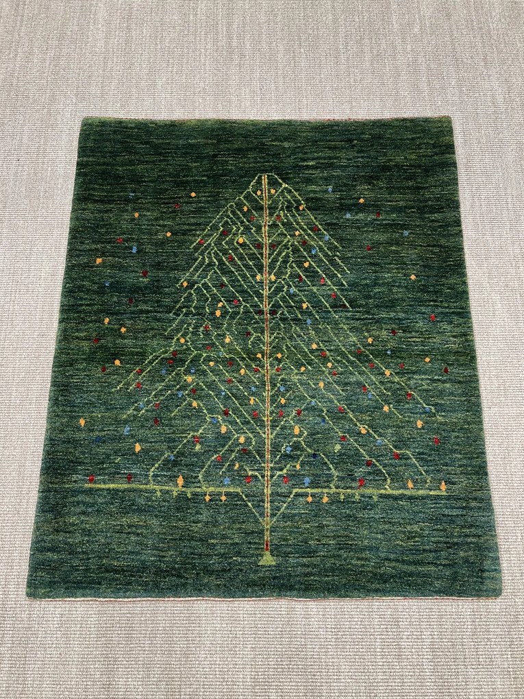 Gashguli Tappeto 120x140 Verde (Iran) Annodato A Mano