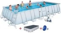 piscina power steel rettangolare telaio portante cm.956x488x132h. - kg.224,5 - lt.52.231- filtro sabbia (art.56623) fer205290