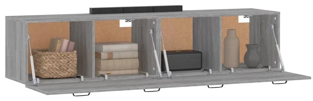 Mobili Parete 2 pz Grigio Sonoma 60x36,5x35cm Legno Multistrato