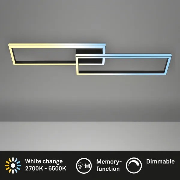 Briloner 3761015 - Plafoniera dimmerabile LED/45W/230V 2700-6500K+telecomando nero