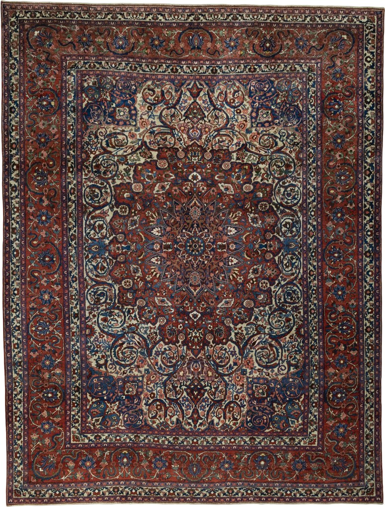 Bakhtiar Tappeto 320x410 Beige (Iran) Annodato A Mano