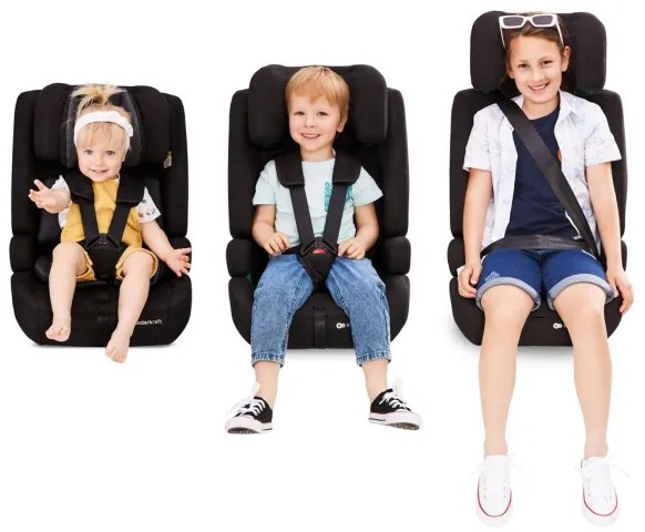 KINDERKRAFT - Seggiolino auto SAFETY FIX 2 i-Dimensioni (76-150 cm) nero