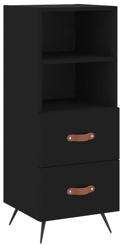 Credenza nero 34,5x34x90 cm in legno multistrato