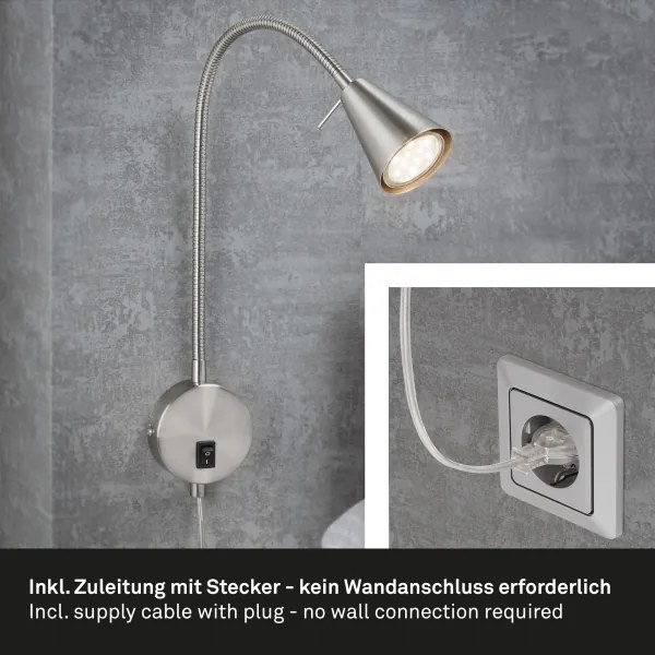 Briloner 2082-012 - Lampada da parete a LED COMFORT LIGHT 1xGU10/5W/230V cromo opaco