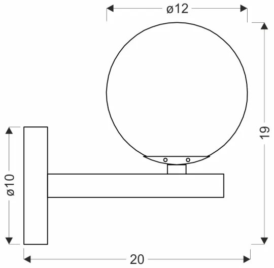 Applique KAMA 1xG9/28W/230V nero/fumé nero