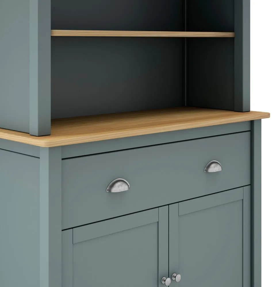 Credenza verde polveroso in pino massiccio 90x180,5x40 cm Misti – Marckeric