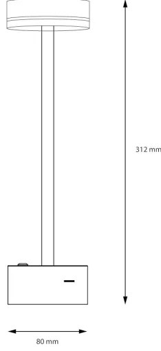 Lampada da tavolo LED dimmerabile ricaricabile SAM LED/5W/5V 3600 mAh nero/oro