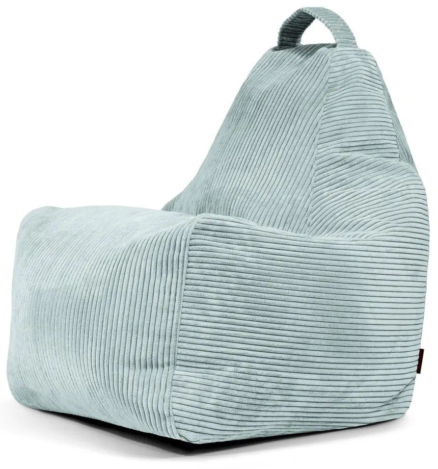 Puof a sacco color menta con rivestimento in velluto a coste Play Amuse – SLOWDOWN