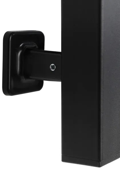 Scaldasalviette da bagno a scala con termostato AVANGARD, 459 W/230 V, 120,6 cm, IP44, nero, lato sinistro