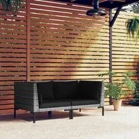 Divani da Giardino 2pz con Cuscini in Polyrattan Mezzo Tondocod mxl 70828