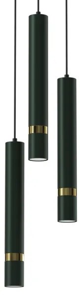 Brilagi - Lampadario a sospensione con filo POKER 3xGU10/25W/230V verde