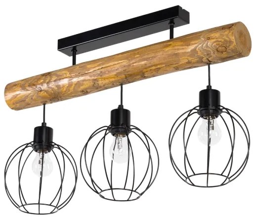 Spot-Light DO6977304 - Lampadario a plafone BERIS 3xE27/25W/230V pino