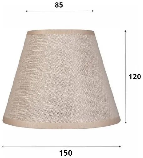 Paralume di ricambio ANTONIO E14 120x150 mm beige