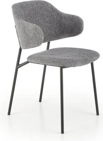 Sedia imbottita K497 grigio cenere