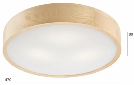 Lampada a soffitto NATURAL 3xE27/60W/230V Ø47 cm pino