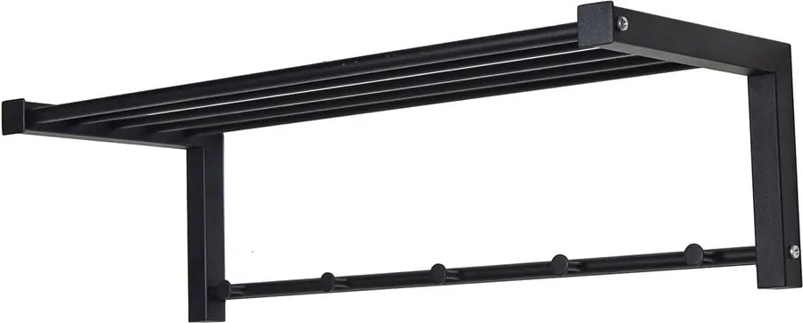Attaccapanni da parete nero in metallo 78,5 cm Bergum – Spinder Design