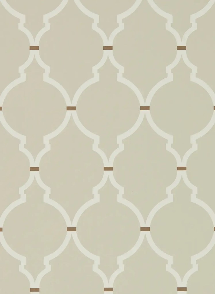 Sanderson Carta da parati Empire Trellis - Linen/ Cream