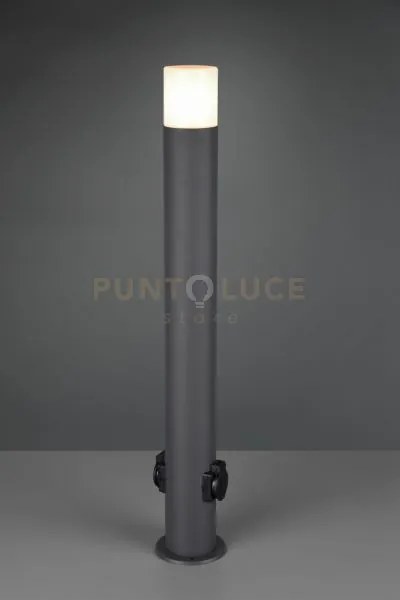 Hoosic palo da esterno alto fusione di alluminio antracite con 2 pr...