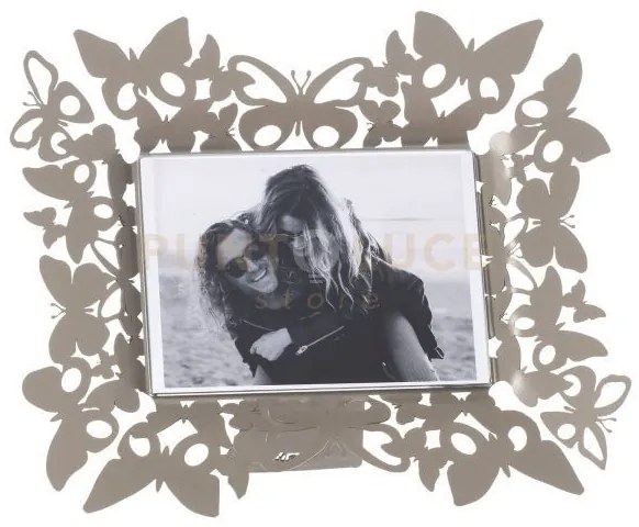 Portafoto di design farfalloso orizzontale sabbia