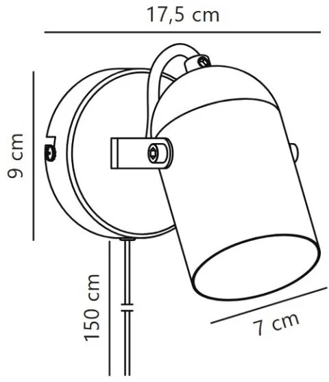 Nordlux - Faretto da parete LOTUS 1xE14/40W/230V