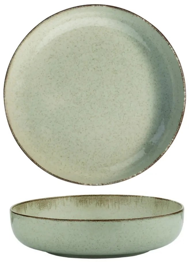 Set di 24 pezzi di piatti in porcellana verde Pearl - Kütahya Porselen