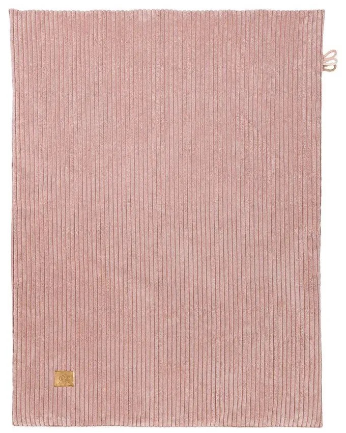 Coperta per bambini rosa in velluto a coste 100x77 cm – Meowbaby