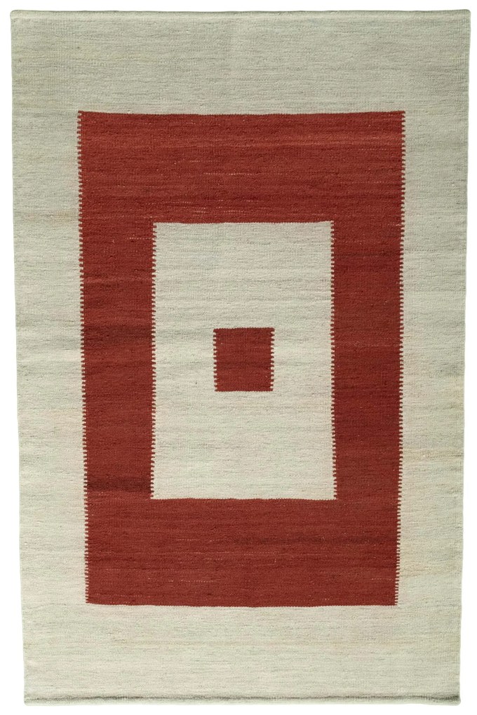 Kilim Tappeto 130x190 Beige (Iran) Tessuto A Mano