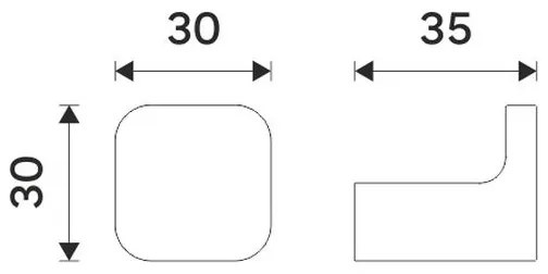NIMCO MAC 29054-90 - Gancio a muro MAYA opaco nero