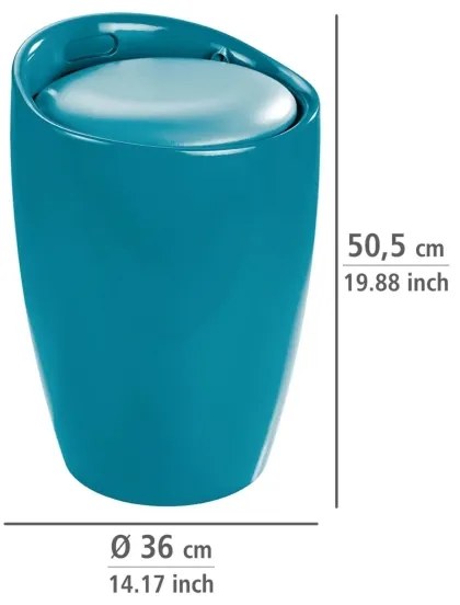 WENKO 20625100 - Sgabello CANDY 36x50,5 cm turchese/nero