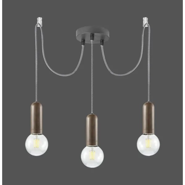 Leuchten Direkt 14776-48 - Lampadario a sospensione con filo TURN ME 3xE27/60W/230V ragno