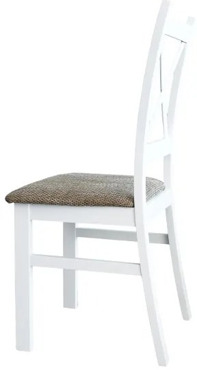 Sedia da pranzo NATE bianco/marrone