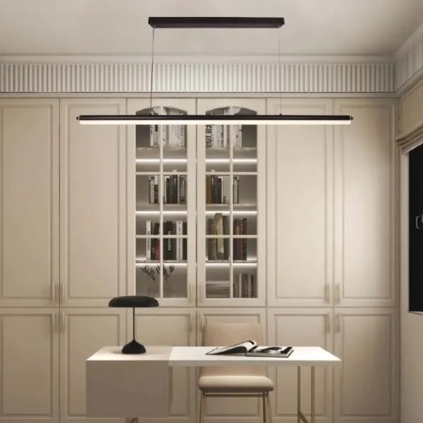 Lampadario LED a sospensione con filo LED/23W/230V 4000K 120 cm nero