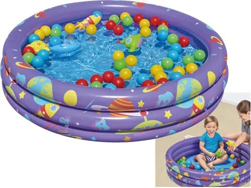 Bestway - piscina gonfiabile tonda con palline per bambini 101LT 102xH25 -52466