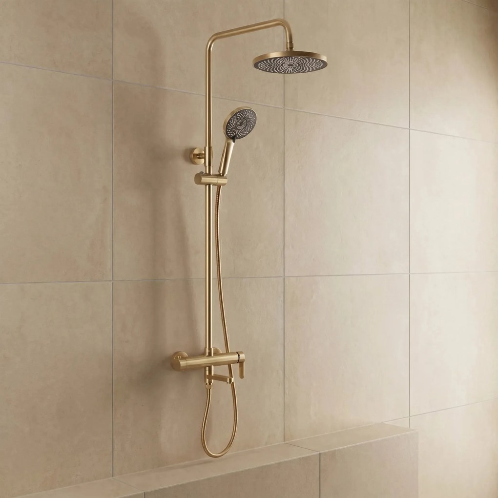 Set Doccia Rea Arcos brush gold