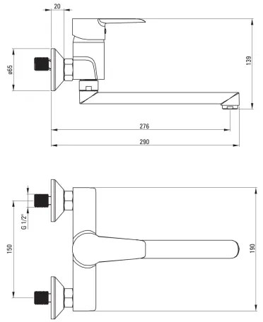 Deante BFC_080M - Rubinetto per lavello CORIO cromo lucido