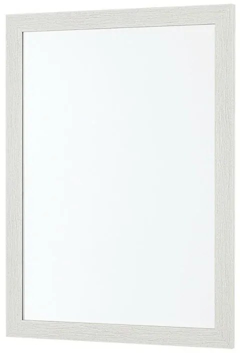 Specchio bagno 57x67 cornice bianco effetto legno reversibile Wood